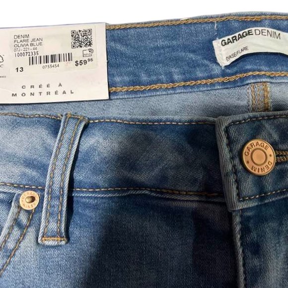 Garage Denim Flare NWT High-Waisted Wide Flare Jeans -Olivia Blue - size… - Picture 3 of 16